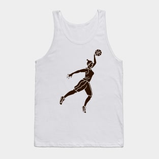 silhouette of female basketball player Tank Top